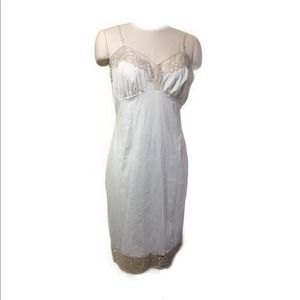 Vintage Cream and Champagne Lace Slip
